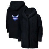 The Best Lounger in the World By Jill Martin Charlotte Hornets Unisex Black Oversized Open-Front Hoodie Sweater - NBA