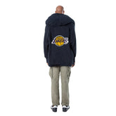 The Best Lounger in the World By Jill Martin Los Angeles Lakers Unisex Black Oversized Open-Front Hoodie Sweater - NBA