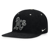 Athletics Nike Pro Corduroy Structured Snapback Hat - MLB
