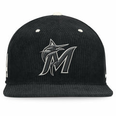 Miami Marlins Nike Pro Corduroy Structured Snapback Hat - MLB