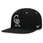Colorado Rockies Nike Pro Corduroy Structured Snapback Hat - MLB