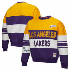 Los Angeles Lakers x DANNIJO Women's Blocked Pullover Sweatshirt Gold/Purple - NBA