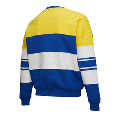 Golden State Warriors x DANNIJO Women's Blocked Pullover Sweatshirt Gold/Royal - NBA