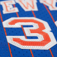 Patrick Ewing New York Knicks x DANNIJO Women's Fashion Cropped Basketball Jersey Royal - NBA