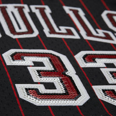 Scottie Pippen Chicago Bulls x DANNIJO Women's Fashion Cropped Basketball Jersey Black - NBA