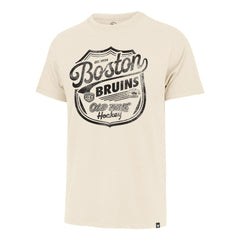 Boston Bruins '47 Poke Check Franklin T-Shirt - Cream - NHL