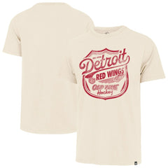 Detroit Red Wings '47 Poke Check Franklin T-Shirt - Cream - NHL