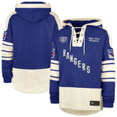 New York Rangers '47 Blue Line Heritage Lacer Pullover Hoodie - Blue - NHL