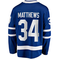 Auston Matthews Toronto Maple Leafs Fanatics Captain Patch Home Breakaway Player Jersey - Blue - NHL