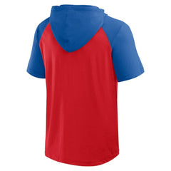 Philadelphia Phillies Logo Athletic Prime Raglan Short Sleeve Hoodie T-Shirt - MLB