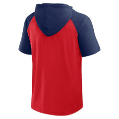 St. Louis Cardinals Logo Athletic Prime Raglan Short Sleeve Hoodie T-Shirt - MLB