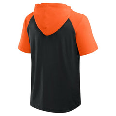 Baltimore Orioles Logo Athletic Prime Raglan Short Sleeve Hoodie T-Shirt - MLB