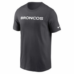 Denver Broncos Primetime Wordmark Essential T-Shirt Anthracite | Nike for Sale