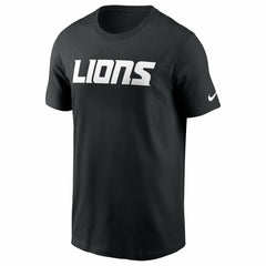 Detroit Lions Primetime Wordmark Essential T-Shirt Black | Nike for Sale