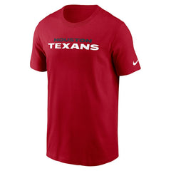 Houston Texans Primetime Wordmark Essential T-Shirt Red | Nike for Sale