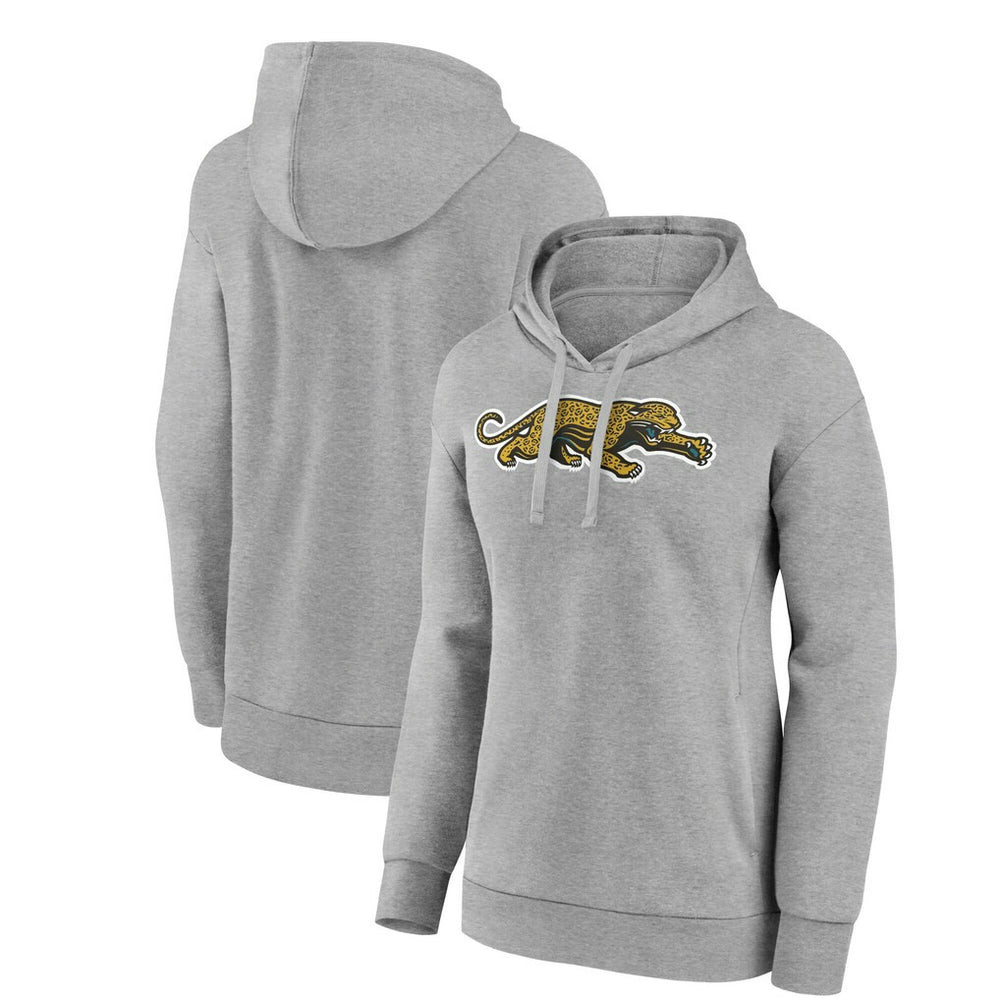 Jacksonville Jaguars Women's Classic Logo Pullover Hoodie Gray | NFL