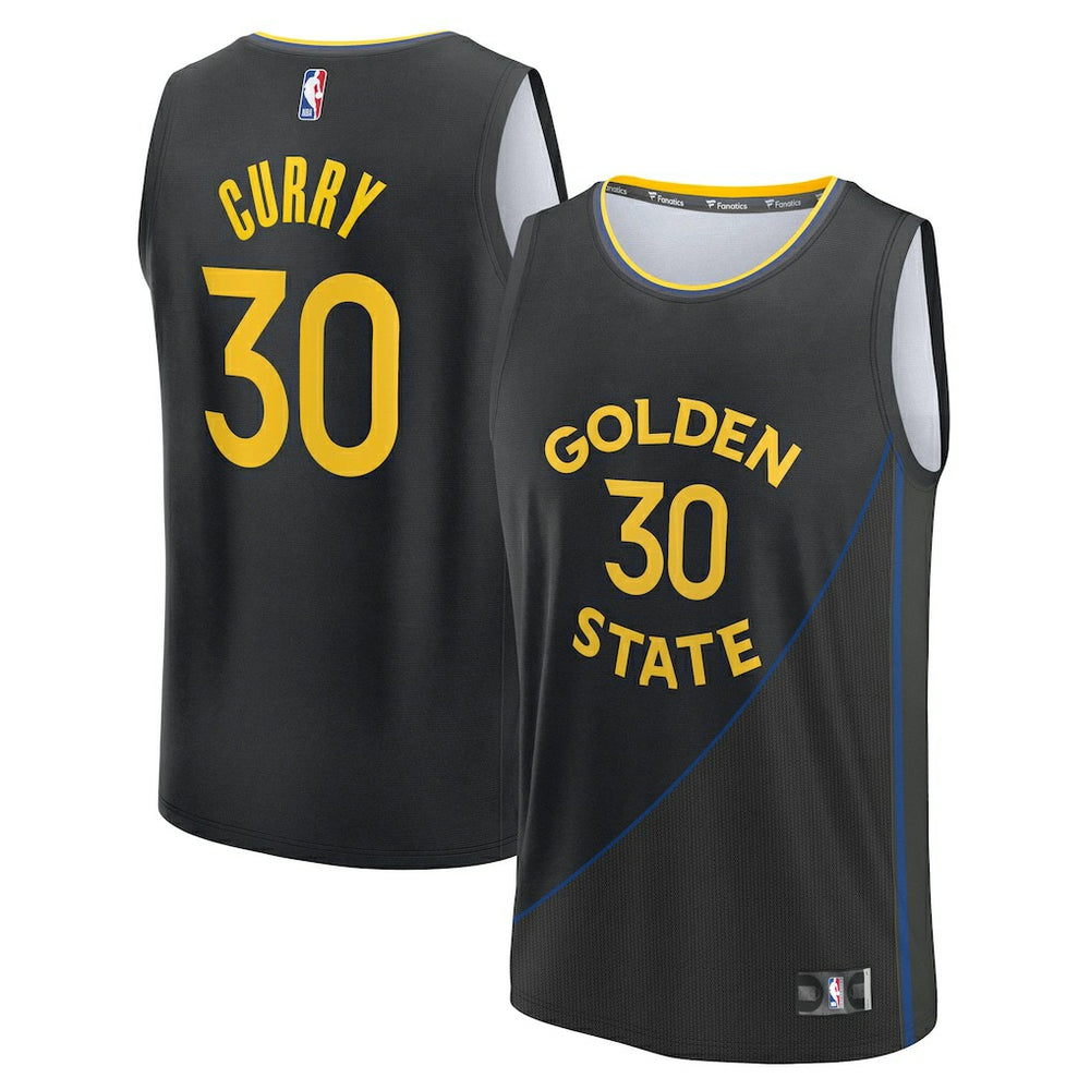 Stephen Curry Golden State Warriors Youth Fast Break Replica Player Jersey Statement Editi- Black - NBA