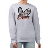 Anaheim Ducks G-III 4Her by Carl Banks Women's Animal Print Heart Fleece Pullover Sweatshirt - Heather Gray - NHL