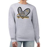 Pittsburgh Penguins G-III 4Her by Carl Banks Women's Animal Print Heart Fleece Pullover Sweatshirt - Heather Gray - NHL