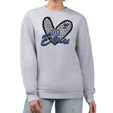 St. Louis Blues G-III 4Her by Carl Banks Women's Animal Print Heart Fleece Pullover Sweatshirt - Heather Gray - NHL