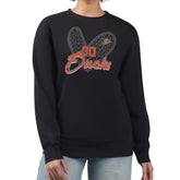 Anaheim Ducks G-III 4Her by Carl Banks Women's Animal Print Heart Fleece Pullover Sweatshirt - Black - NHL