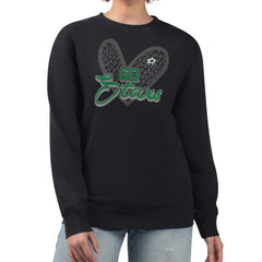 Dallas Stars G-III 4Her by Carl Banks Women's Animal Print Heart Fleece Pullover Sweatshirt - Black - NHL