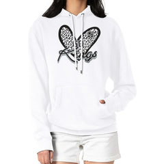 Los Angeles Kings G-III 4Her by Carl Banks Women's Animal Print Heart Fleece Pullover Hoodie - White - NHL