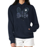 Toronto Maple Leafs G-III 4Her by Carl Banks Women's Animal Print Heart Fleece Pullover Hoodie - Navy - NHL