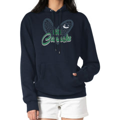 Vancouver Canucks G-III 4Her by Carl Banks Women's Animal Print Heart Fleece Pullover Hoodie - Navy - NHL