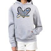 Buffalo Sabres G-III 4Her by Carl Banks Women's Animal Print Heart Fleece Pullover Hoodie - Heather Gray - NHL