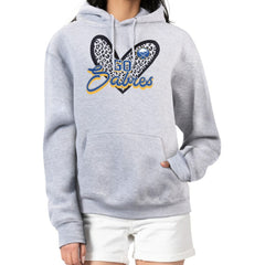 Buffalo Sabres G-III 4Her by Carl Banks Women's Animal Print Heart Fleece Pullover Hoodie - Heather Gray - NHL
