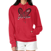 Carolina Hurricanes G-III 4Her by Carl Banks Women's Animal Print Heart Fleece Pullover Hoodie - Red - NHL