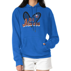 New York Islanders G-III 4Her by Carl Banks Women's Animal Print Heart Fleece Pullover Hoodie - Royal - NHL