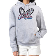 Colorado Avalanche G-III 4Her by Carl Banks Women's Animal Print Heart Fleece Pullover Hoodie - Heather Gray - NHL