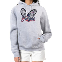 Columbus Blue Jackets G-III 4Her by Carl Banks Women's Animal Print Heart Fleece Pullover Hoodie - Heather Gray - NHL