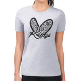 Los Angeles Kings G-III 4Her by Carl Banks Women's Super-Slim Fit Lightweight Animal Print Heart T-Shirt - Heather Gray - NHL