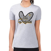 Pittsburgh Penguins G-III 4Her by Carl Banks Women's Super-Slim Fit Lightweight Animal Print Heart T-Shirt - Heather Gray - NHL