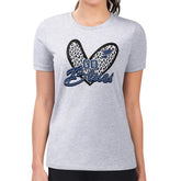 St. Louis Blues G-III 4Her by Carl Banks Women's Super-Slim Fit Lightweight Animal Print Heart T-Shirt - Heather Gray - NHL