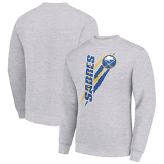 Buffalo Sabres Starter Color Scratch Pullover Sweatshirt - Heather Gray - NHL