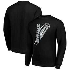 Los Angeles Kings Starter Color Scratch Pullover Sweatshirt - Black - NHL
