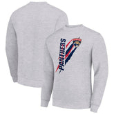 Florida Panthers Starter Color Scratch Pullover Sweatshirt - Heather Gray - NHL