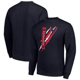 Washington Capitals Starter Color Scratch Pullover Sweatshirt - Navy - NHL