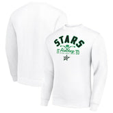 Dallas Stars Starter Stick And Puck Logo Fleece Pullover Sweatshirt - White - NHL