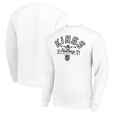 Los Angeles Kings Starter Stick And Puck Logo Fleece Pullover Sweatshirt - White - NHL