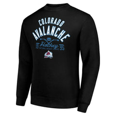 Colorado Avalanche Starter Stick And Puck Logo Fleece Pullover Sweatshirt - Black - NHL