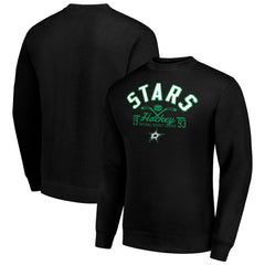 Dallas Stars Starter Stick And Puck Logo Fleece Pullover Sweatshirt - Black - NHL