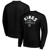 Los Angeles Kings Starter Stick And Puck Logo Fleece Pullover Sweatshirt - Black - NHL