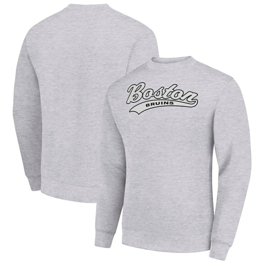Boston Bruins Starter Tailsweep City Pullover Sweatshirt - Heather Gray - NHL