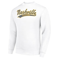 Nashville Predators Starter Tailsweep City Pullover Sweatshirt - White - NHL
