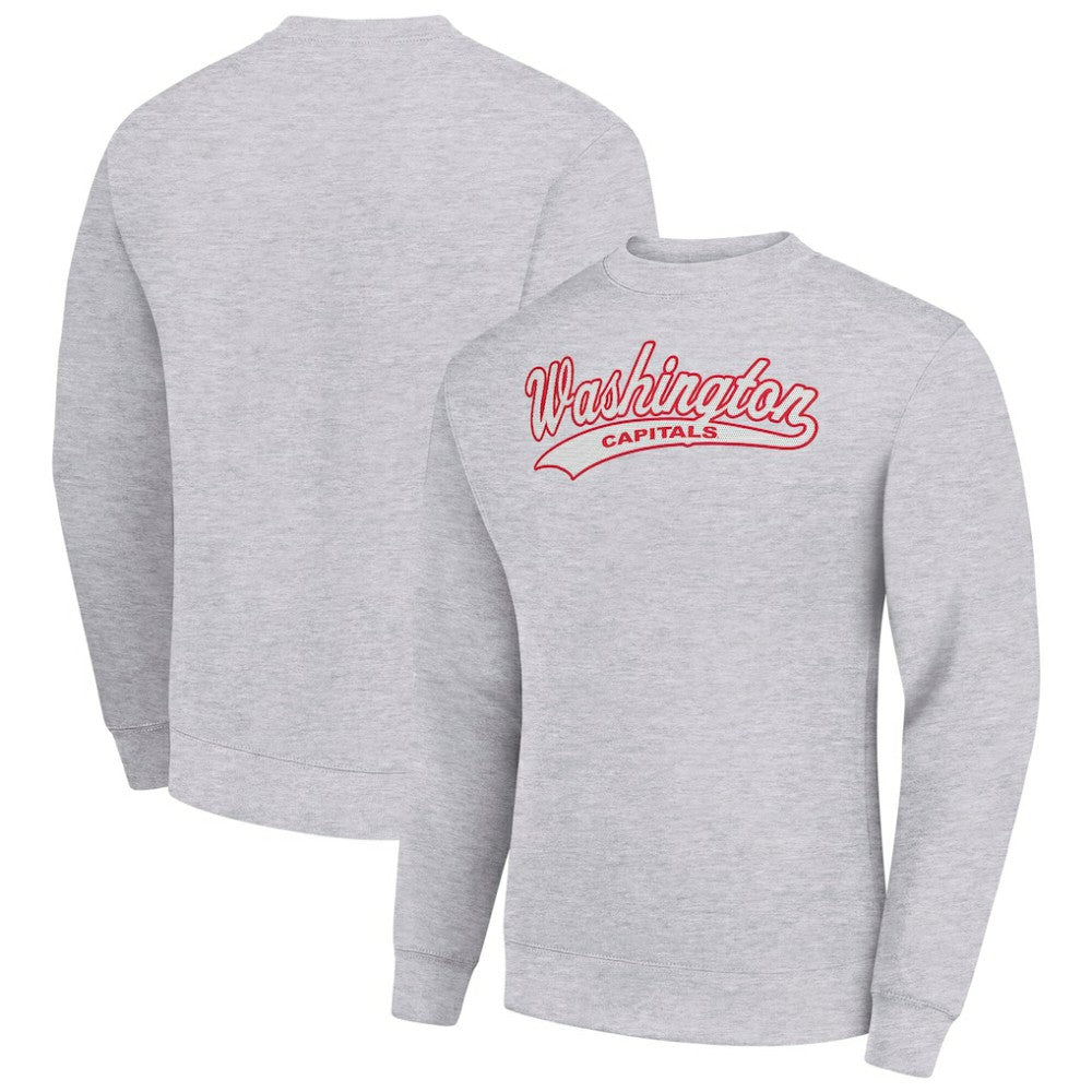 Washington Capitals Starter Tailsweep City Pullover Sweatshirt - Heather Gray - NHL